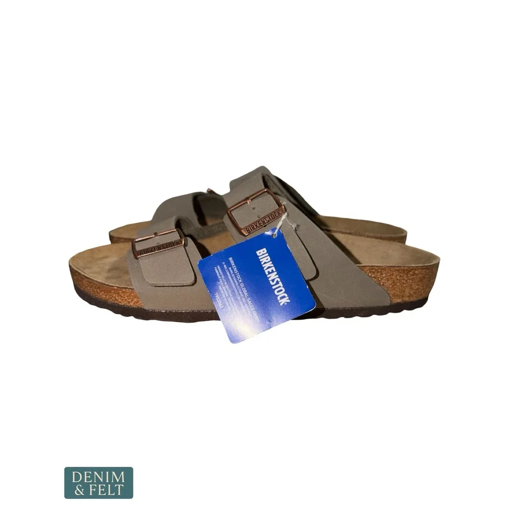 NEW Birkenstock Arizona Stone Birko-Flor Sandals EU 43 US Men 10 Women 12
